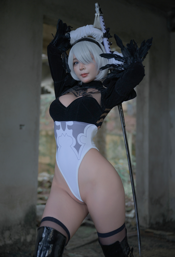 Umeko J cosplay 2B – NierAutomata 【108P5V 1.3G】