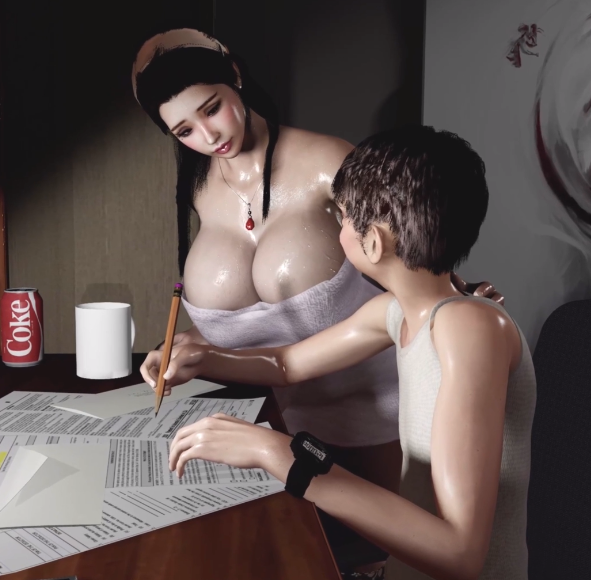 依雯&amp;妮妮 2月新作：Adoptive Mother Ep. 2 巨乳养母的极致湿身肉感诱惑 [430M]