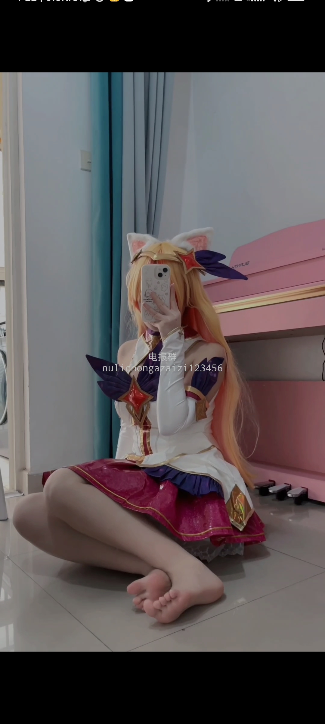 抖音小小苏 cos玛丽偶像服 足控 1v153m
