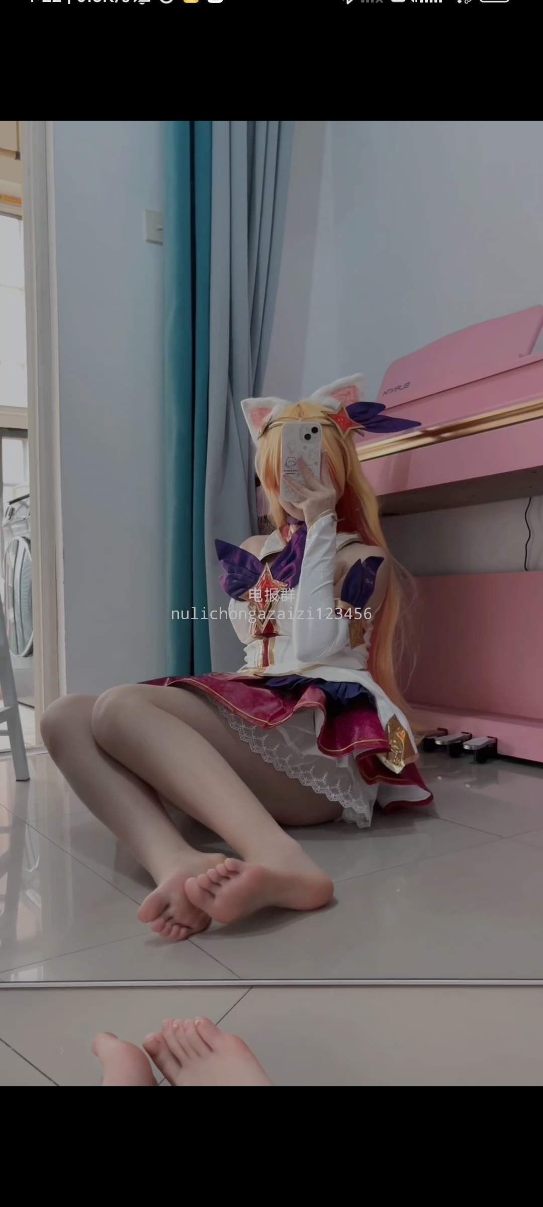 抖音小小苏 cos玛丽偶像服 足控 1v153m